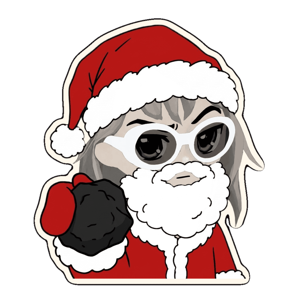 Sendta holding a lump of coal